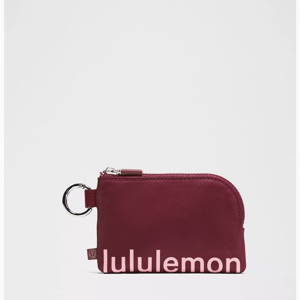 NWT Lululemon Clippable Card Pouch Deep Luxe/Pink Tide Color